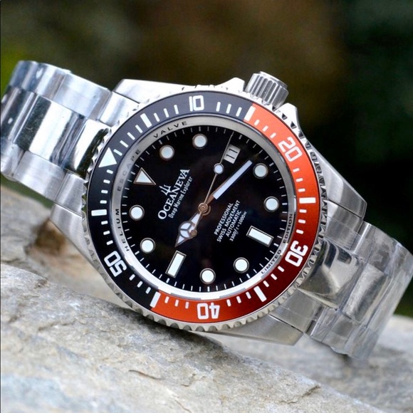 OCEANEVA DEEP MARINE EXPLORER PRO DIVER WATCH COKE - Picture 1 of 16